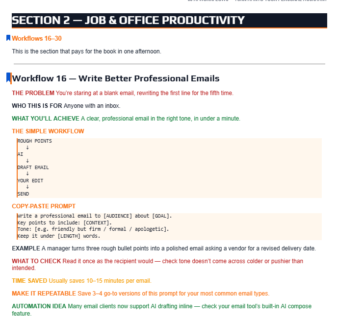 Section 7 — AI Power User, Workflows 93–99 from 99 AI Workflows